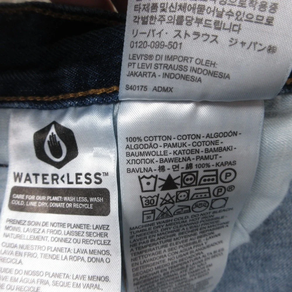 Levis Jeans Mens 38x34 Blue 501 Button Fly Original Straight Faded Denim Pants